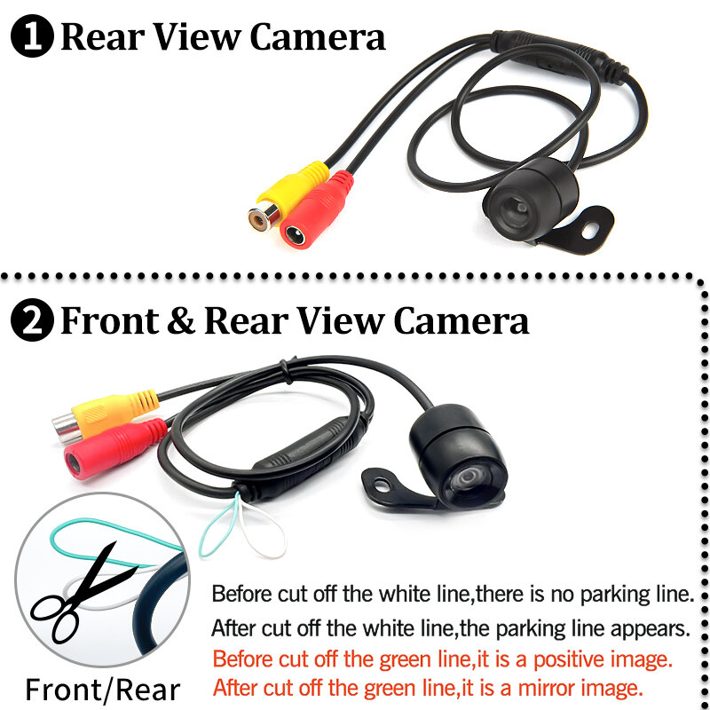 차량용 후방 카메라, HD 야간 투시경, 광각 후방 보기 주차 카메라, 방수 CCD LED 자동 백업 모니터, 컬러 이미지