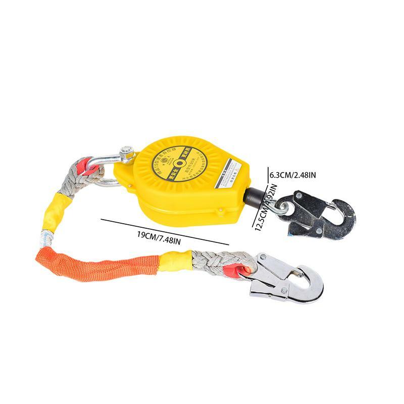 Retracting Lifeline Automatic Retractable Lifeline 330.7 LBS 150 Kg Restraint Ropes & Lanyards Heavy-Duty Safety Blocks For