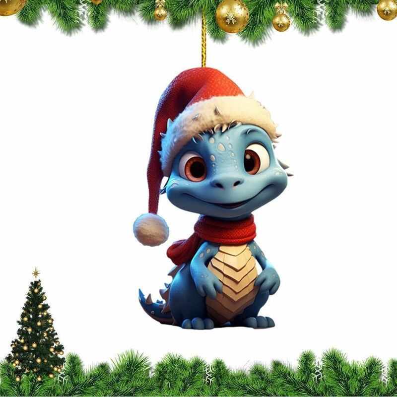 Christmas Dragon Christmas Pendant New Year Gift Acrylic Cute Home Decorations Cartoon Baby Egg Christmas Ornaments