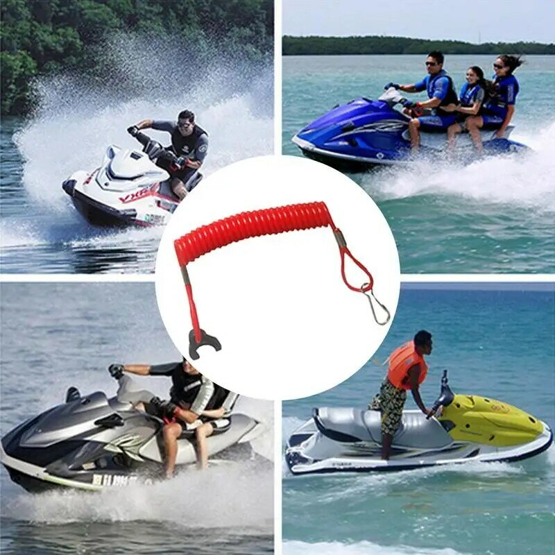 Urgency Engine Stop Switch Boat Outboard Engine Motor Lanyard Urgency Engine Stop Switch Start Stop Safety Lanyard Spiral Design
