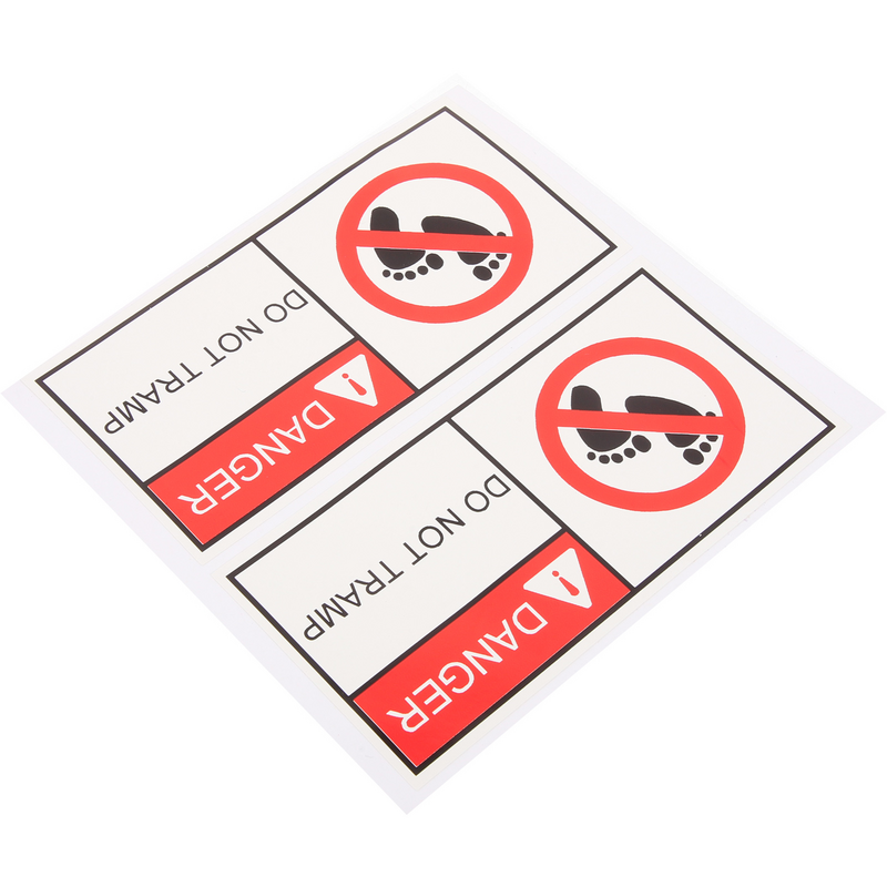 Advertência adesiva Auto Equipment, Não pisar em sinais, Cuidado Adesivos, Não