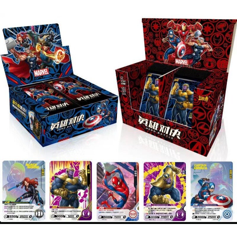 Kyou Marvel Card New Anime The Avengers Comics Heroes contro Collection Cards Party Playing Games Card Toys regalo per bambini