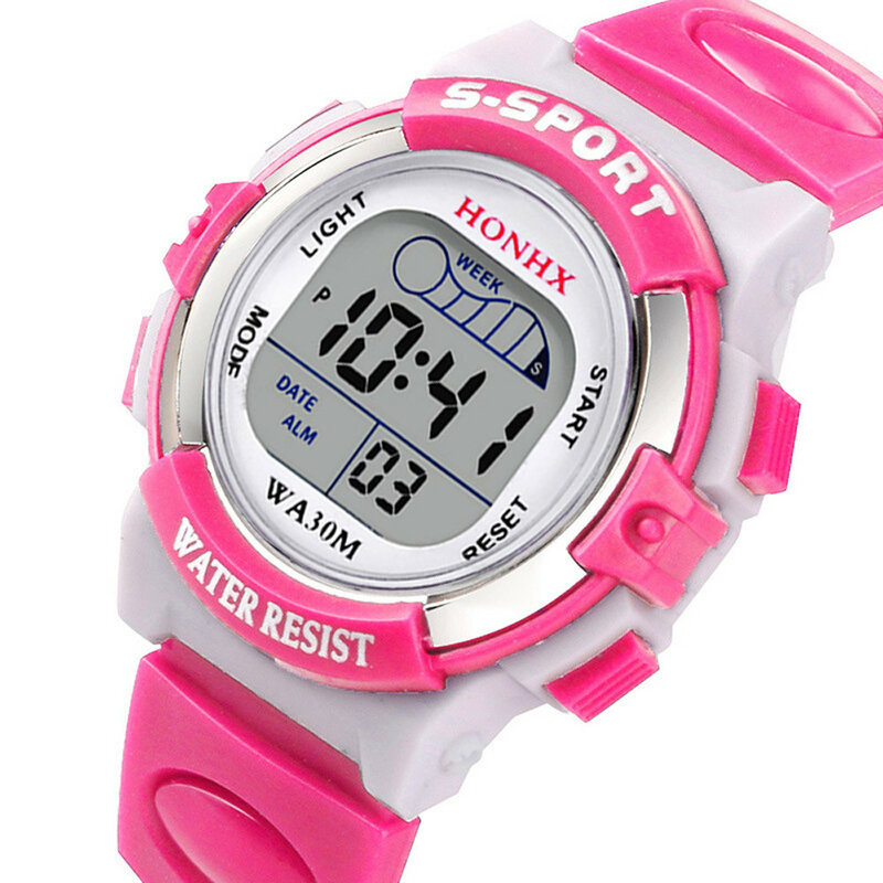 Wasserdichte Kinder Jungen digitale LED Sport uhr Kinder Alarm Datum Uhr Geschenk einfache und modische neue Kinder uhr Armband