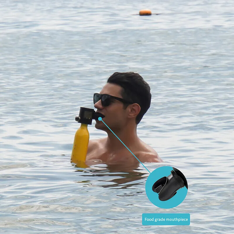 Qdwes tangki Scuba 0,5 l, perangkat selam silinder oksigen bawah air 5-10 menit
