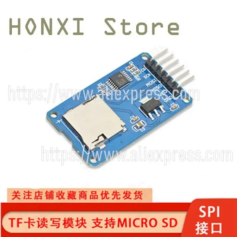 Módulo de tarjeta Micro SD de 2 piezas, tarjeta TF, tarjeta de lectura y escritura, chip de conversión de nivel SPI