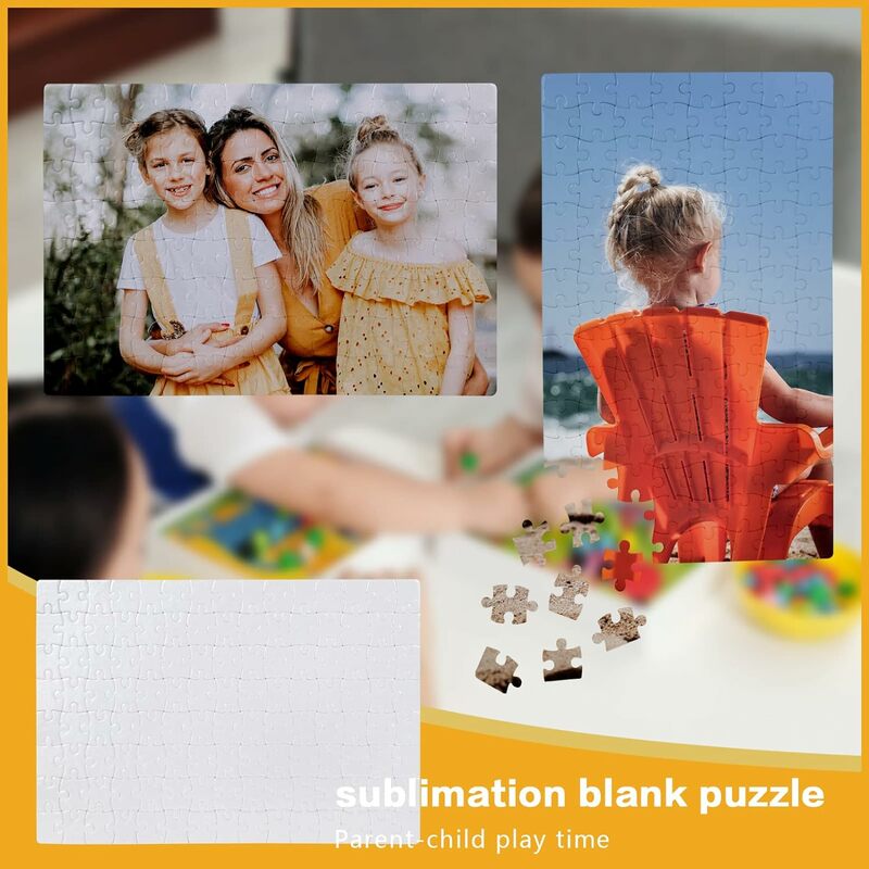 Sublimação Em Branco Puzzle, Quebra-cabeças Artesanato, Foto Calor Transferência Térmica, 11,3x7,8 in, 40 PCs, 60 PCs, 120 PCs, 5 Folha