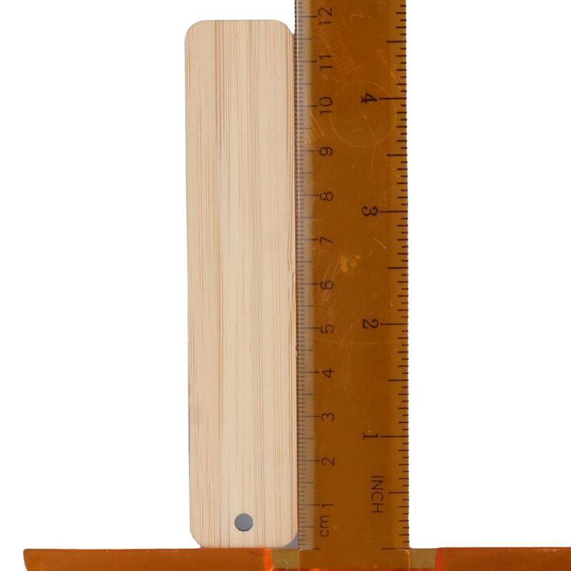 대나무 블랭크 책갈피 조각, 미완성 나무 걸이식 태그, 4.72 인치, 20 개