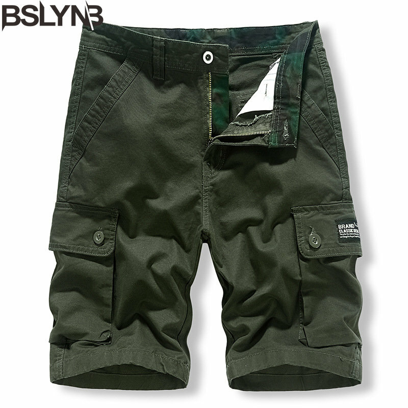 Pantalones cortos Cargo de algodón con múltiples bolsillos para hombre, ropa de trabajo al aire libre, novedad