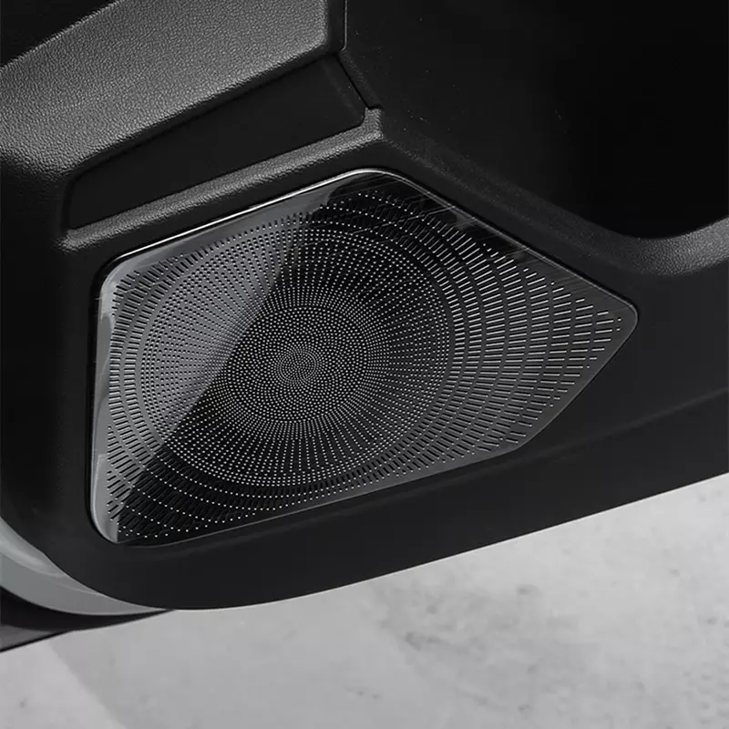 Copertura della copertura dell'altoparlante della decorazione della struttura degli altoparlanti Audio Stereo della portiera dell'automobile per Audi A3 8Y 2021 accessori interni automobilistici neri