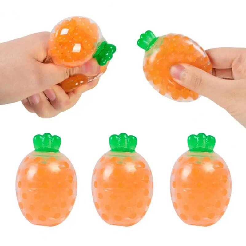 TPR Soft Squeeze Toy Cenoura Squeeze Toy, Quick Rebound, bola de uva para alívio do estresse, ventilação de alta qualidade
