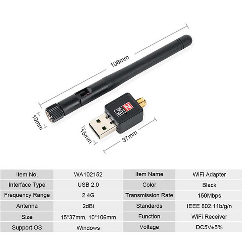 محول واي فاي هوائي 5 ديسيبل ، ، Mbps Lan ، بطاقة شبكة لاسلكية ، شريحة USB محمولة لـ AHD DVR DVR ، 1 2
