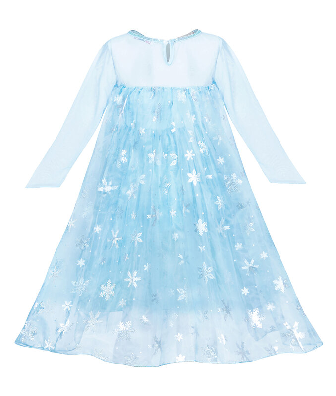 Jurebecia disfraz de princesa Elsa para niñas, vestido de Cosplay de Carnaval de Halloween, vestido de fiesta de cumpleaños de nieve