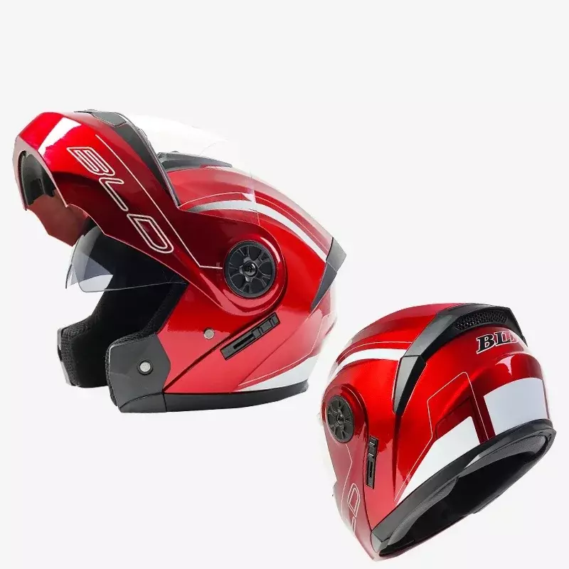 Unisex Double Lens Flip Up ABS Full Face Capacete, Capacete de Corrida de Motocicleta de Motocross, DOT Appoved, Alta qualidade, Novo, 2022