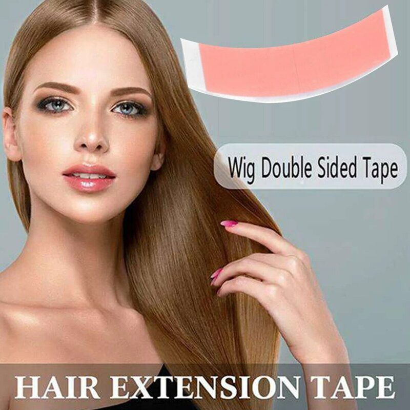 36 Stks/zak Rode Duo-Tac Lace Pruik Dubbele Tape Slitten Lijn Zijdige Zelfklevende Verlenging Haarstrips Voor Toupetjes/Kant Pruikfolie