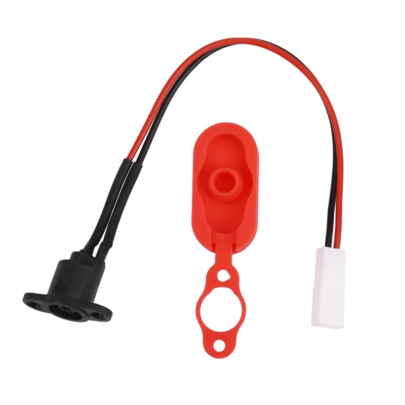 Couvercle de trou de charge en plastique pour trottinette électrique, étanche, avec câble de charge, pour Xiaomi ata jia M365