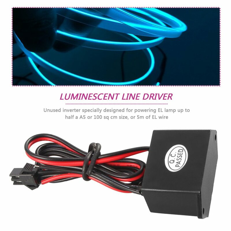DC 12V Neon EL Wire Power Driver usb Controller for 1-10M LED EL Wire Light Inverter Supply Adapter Flexible Neon Wire Driver