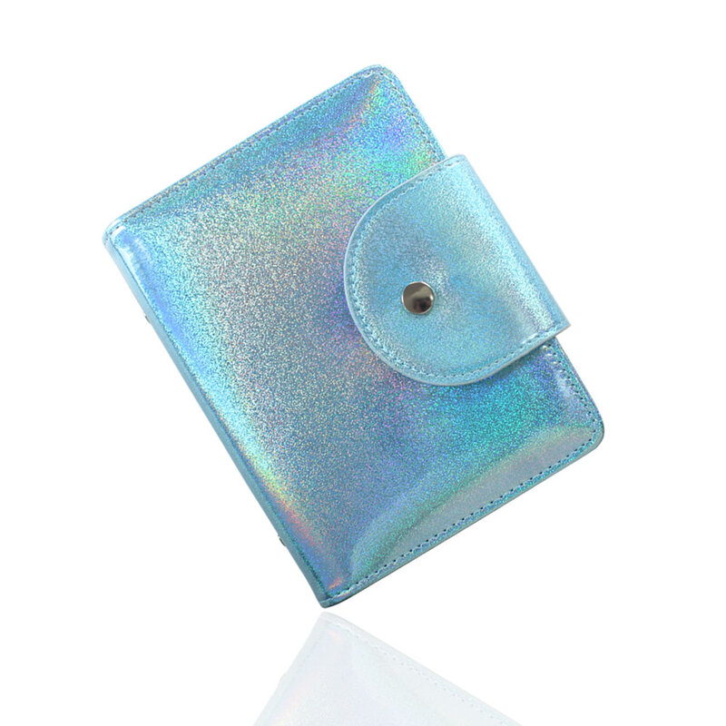 20Slots Silber/Blau Nail art Stempel Platte Stanzen Platten Halter Lagerung Tasche PU Leder Fällen Stempel Tasche Veranstalter für 9.5*14,5 cm