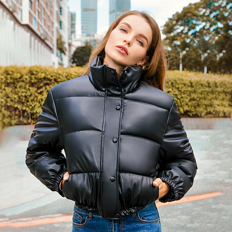 Winter Women Jacket Coat Drop Shoulder Puffer Coats
