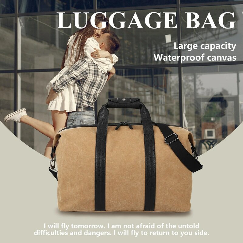 AFKOMST 2024 borsa da viaggio per bagaglio a mano di grande capacità per uomo donna borsa da viaggio robusta borsa da viaggio