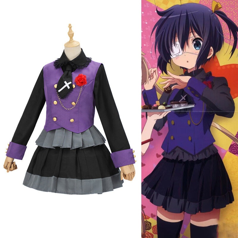 Takanashi Rikka Cosplay Costumes Love Chunibyo & Other Delusions Uniform Role Paly Female Halloween Carnival Party Dresses