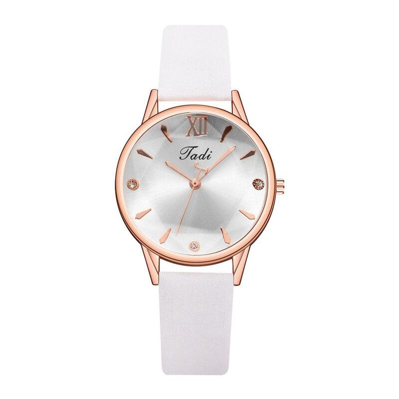 Jadi-Relógio quartzo de couro feminino e masculino, pulseira analógica, relógio de pulso feminino, mulher elegante, moda luxuosa, alta qualidade