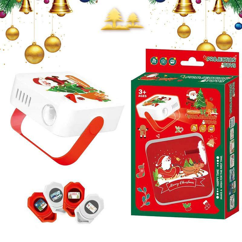 Lampe de poche de budgétaire de Noël pour enfants, père Noël, arbre de Noël, lumière de budgétaire de glissière festive