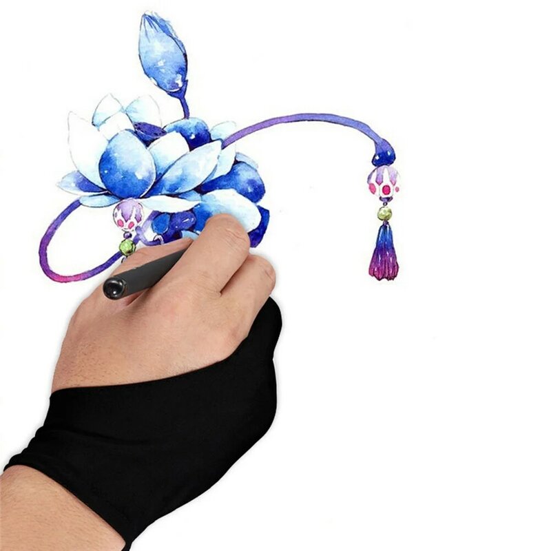 4 pezzi guanti per Tablet con guanti a due dita disegno dell'artista per schizzi uomini e donne universali