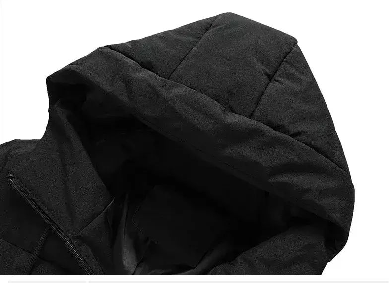 Мужская Длинная ветровка с капюшоном, Повседневная теплая ветровка, Классическая ветрозащитная куртка в деловом стиле, зима 2024