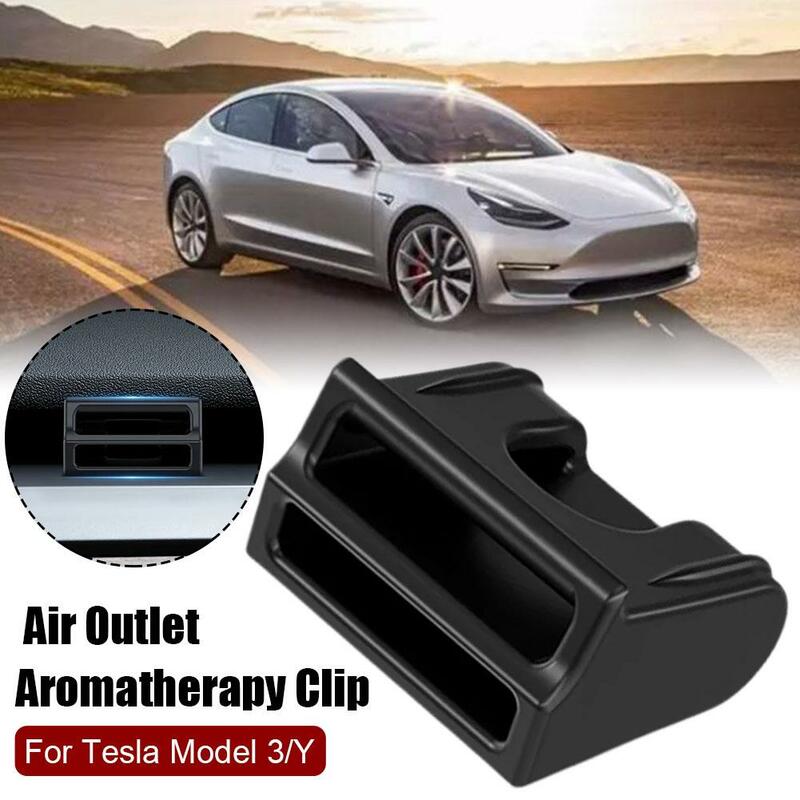 Air Outlet Aromaterapia Clip Holder, interior do carro elétrico, Tesla Model Y 3