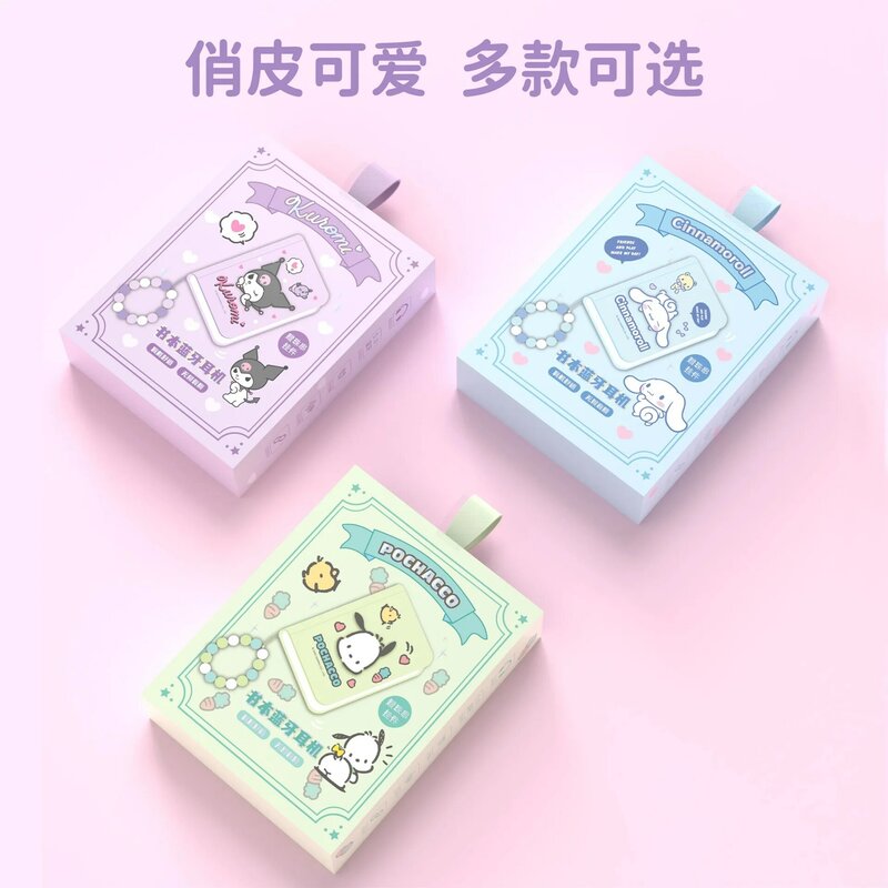 Kreatywny Sanrio Kuromi Cinnamoroll Pochacco zestaw słuchawkowy Bluetooth prawdziwa bezprzewodowa redukcja szumów długa wytrzymałość dźwięk ucha
