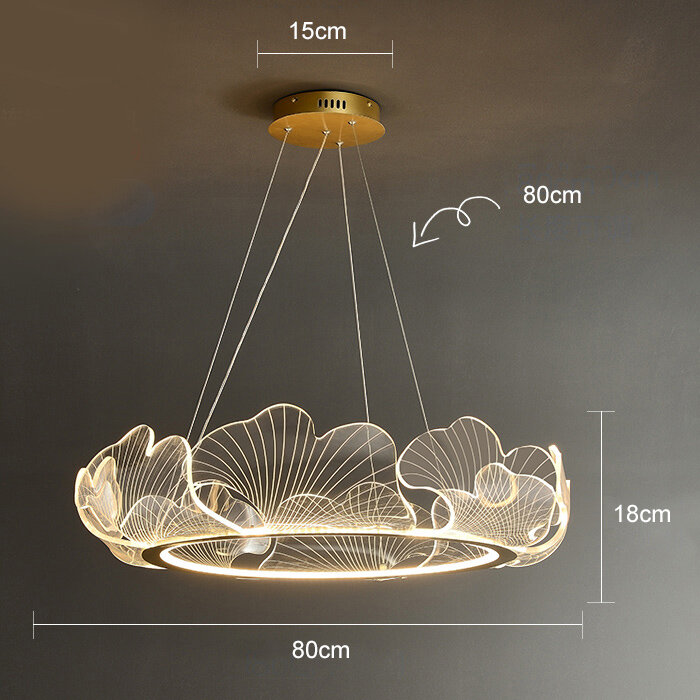Neue Design Led kronleuchter Für wohnzimmer Schlafzimmer esszimmer Küche Acryl Lotus Blatt Lüster de Led Suspension Leuchte