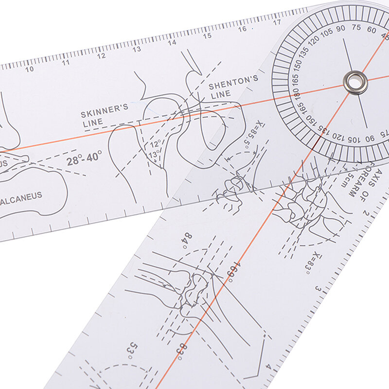Goniómetro de ángulo multiregla, regla médica, herramienta de ortopedia para articulaciones, instrumentos