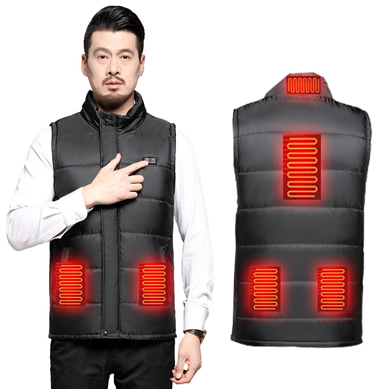 Winter hiking hunting camping skiing smart whole body warm men and women charging heating riding vest