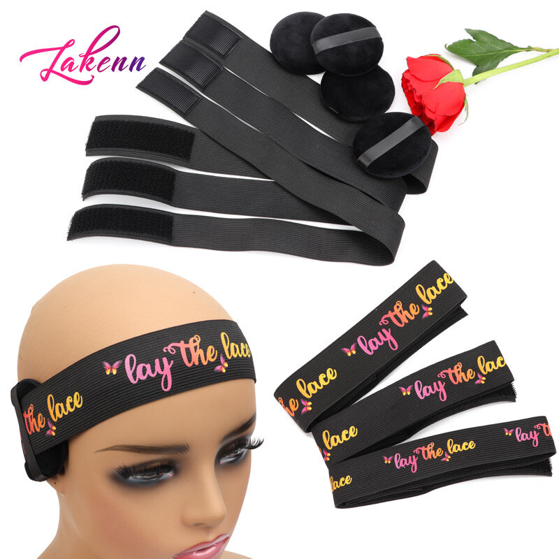 Banda de peluca con protección para las orejas, banda de encaje frontal para sujetar la peluca, banda elástica para pelucas