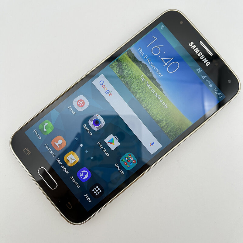Samsung Galaxy S5 ponsel Android, Smartphone Quad-core 5.1 inci RAM 2GB ROM 16GB, kamera LTE 4G 16mp