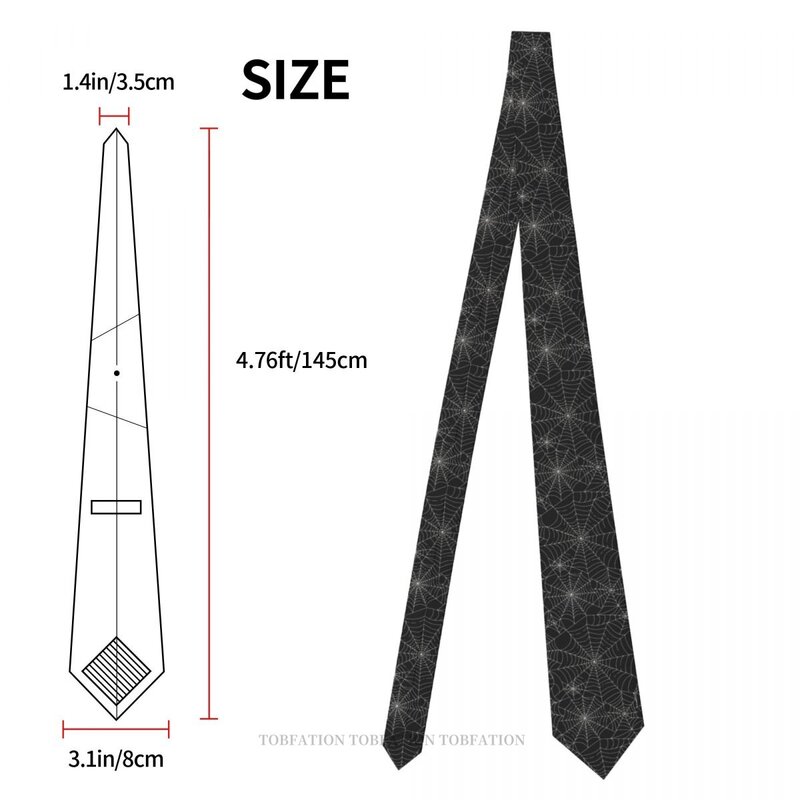 Spinne Seide Spinne neue 3D-Druck Krawatte 8cm breite Polyester Krawatte Hemd Zubehör Party Dekoration
