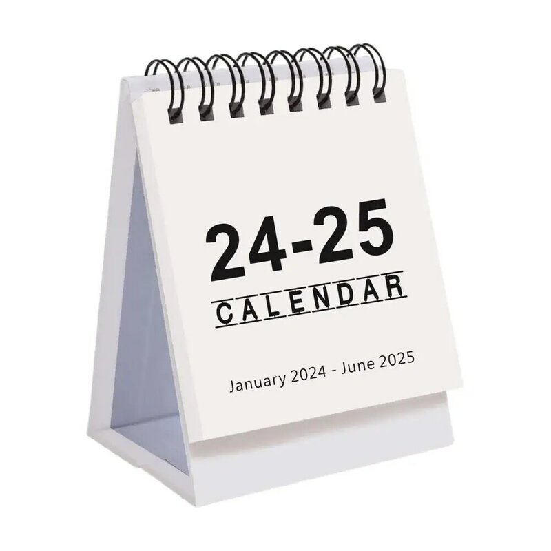 黒と白の卓上カレンダー、カワイイコイルカレンダー、月次、かわいいオーガナイザー、リスト、事務用品、プランナー、毎日、ag、o4w5、2024、2025