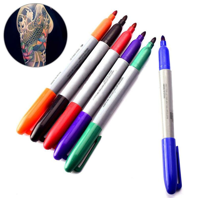 Color Tattoo Transfer Pen Non-toxic Color Eyebrow Eyeline Tattoo Marker Pen Waterproof  Accessories Supply