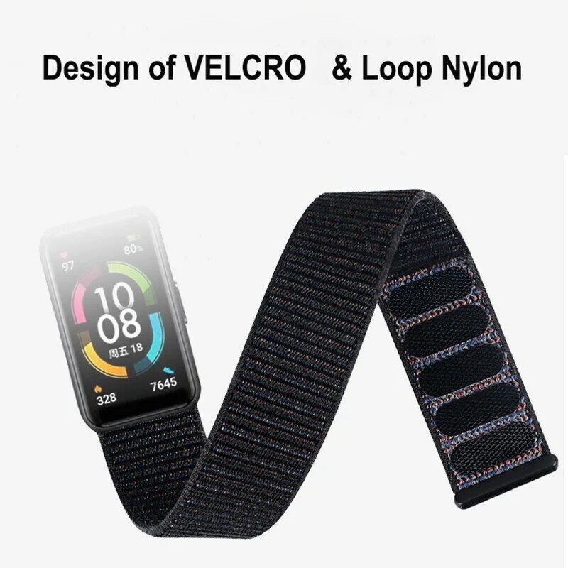 Nylon loop band For Huawei band 7 strap accessories Smart watch replacement belt wristband Sport bracelet Huawei band 7 correa