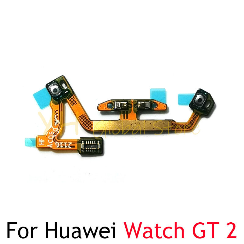 สวิตช์เปิดปิด B19 2 GT2สำหรับนาฬิกา Huawei, ปุ่มปรับระดับเสียงอะไหล่ซ่อมสายเคเบิลแบบยืดหยุ่น