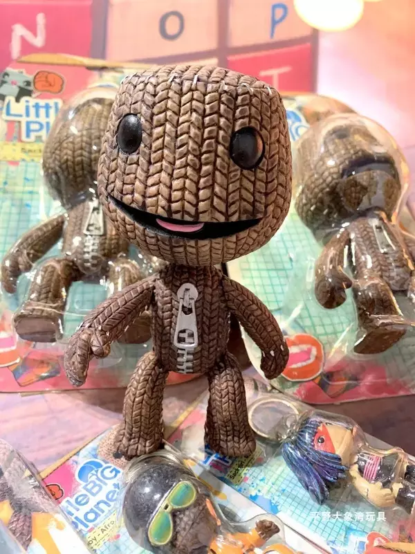 Little Big Planet Sackboy Anime Figure Movable Joints Action Figure Keychain Pendant Model Toys Ornaments Birthday Gift for Kids