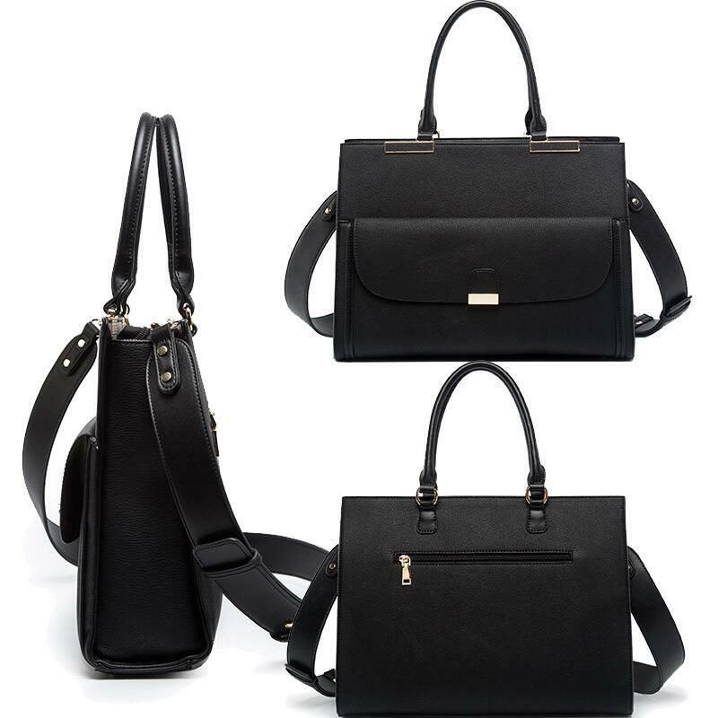 OYIXINGER 2024 New Women's Briefcase Fashion Shoulder Bag Ladies Leather Laptop Bag For 13" Macbook Air HP Female Messenger Bag