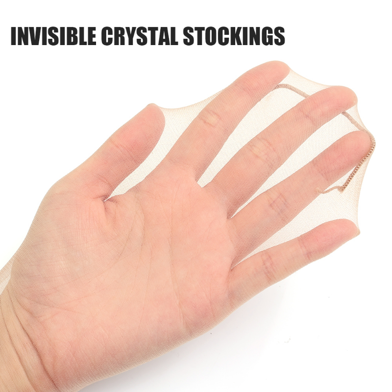 Calcetines elásticos de nailon para mujer, medias transparentes ultrafinas de seda de cristal, tobilleras invisibles de verano, 1/5 pares
