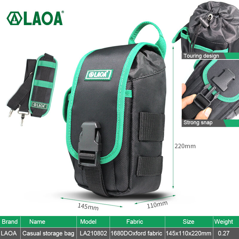 LAOA 1680D Oxford ผ้าใบกันน้ำกระเป๋าถือเข็มขัดกระชับเครื่องมือกระเป๋าหิ้วสำหรับ Trekking Mountaineering เก็บ