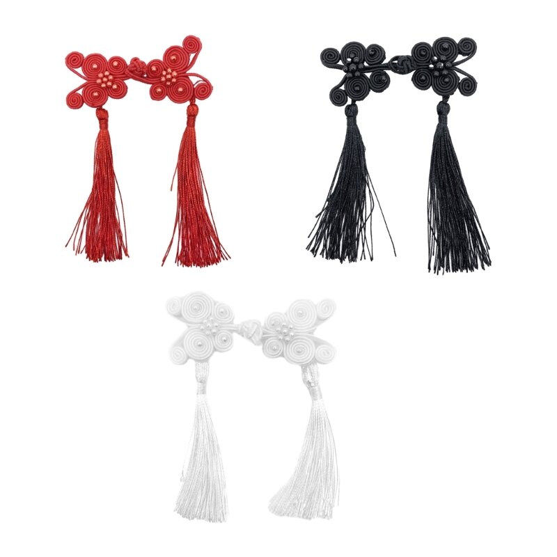 Bouton Cheongsam chinois à franges fermeture à nœud DIY pour couture