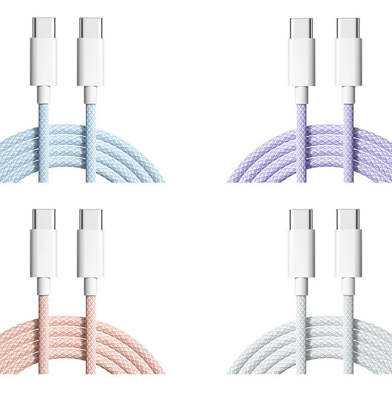60W 6A USB Type C to Type C Cable Data Line For Iphone 15 Xiaomi Poco Fast Charging USB C Cable Type C Data Charge Cord Wire 20V
