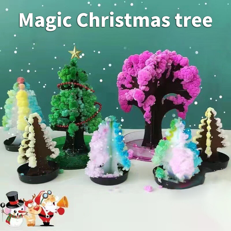 Magic Watering Growing Christmas Tree, DIY Fun Xmas Gift Toy para Adultos e Crianças, Home Festival Party Decor, Mini Props, 7 tipos