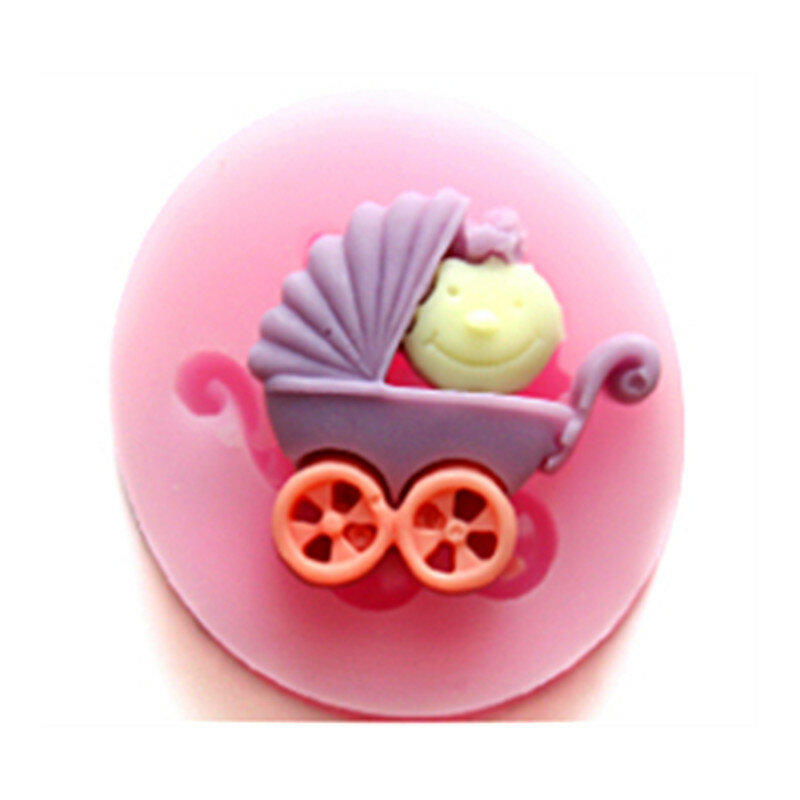 Moldes de silicona de grado alimenticio para pasteles, herramientas de decoración de pasteles, Fondant, Chocolate, lindo bebé, 1 unidad