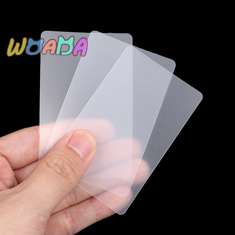 10 шт., прозрачные пластиковые визитные карточки без принта