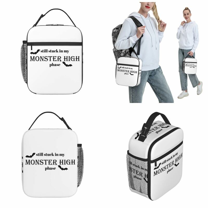 Immer noch in meinem Monster High Merch isolierte Lunch-Tasche für Outdoor-Lebensmittel Aufbewahrung tasche tragbare Kühler Thermo-Lunchbox stecken